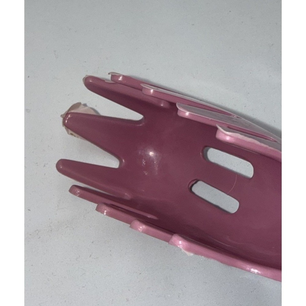 Vintage KING KRAFT Pasta Spoon Nylon Plastic Cooking Utensil Mauve Pink 11" - Picture 4 of 9